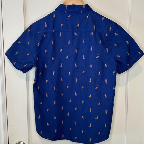 SALE 2/15 Paper Denim & Cloth Monkey Short Sleeve Button Up Blue Size 14/16 - Picture 2 of 7